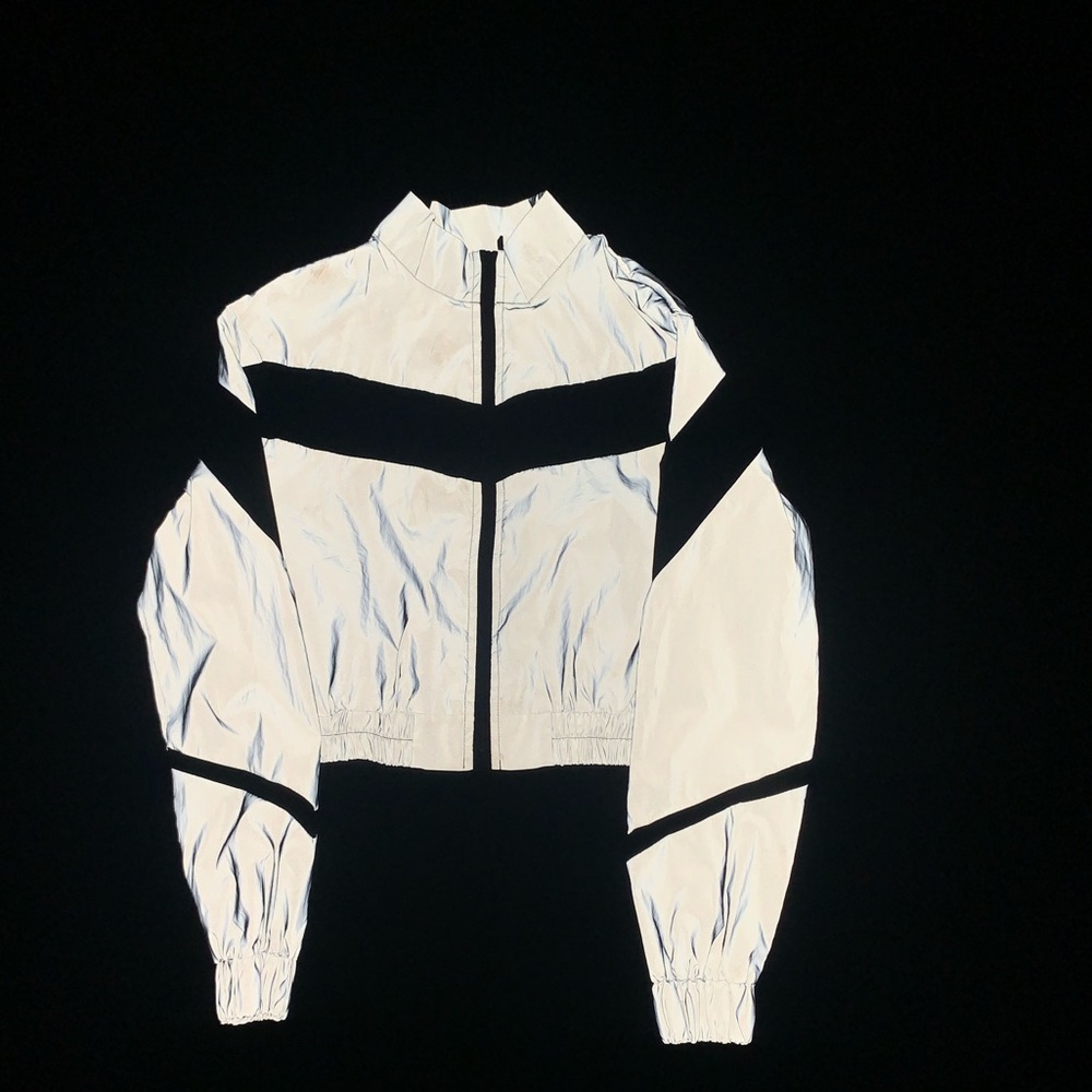 Cropped Racer Reflective Jacket